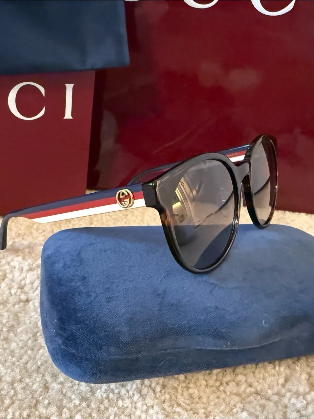 Gucci GG0416SK Sunglasses Brown Frame Brown Gradient Lens 145mm